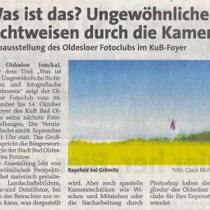 Fotoausstellung im KuB 2019 zum Thema "Ungewöhnliche Sichtweisen"